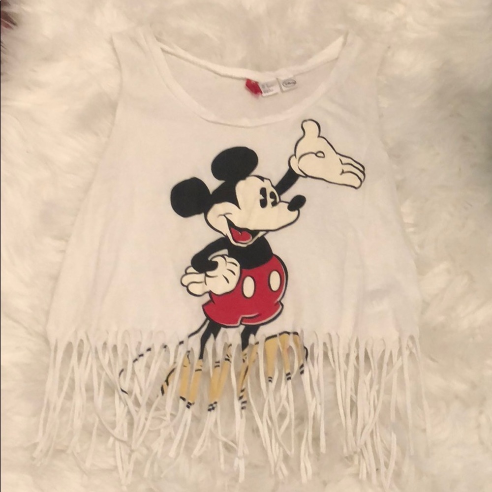 Mickey Mouse cut crop top